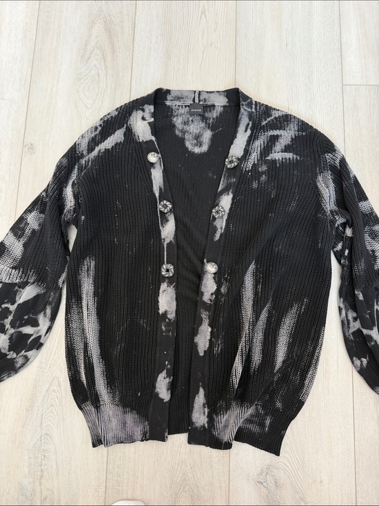 Pinko Sweaters - Pinko Abstract Print Cotton Knit Cardigan Sweater Size Large